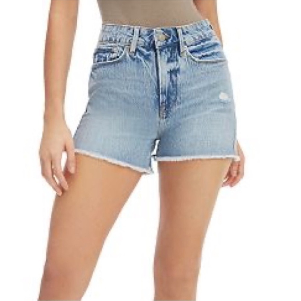 Good American Good Curve Denim Cut Off Jean Shorts 4/27 - Picture 2 of 12